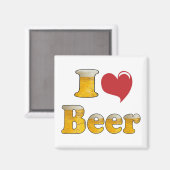 Ich liebe Bier Magnet (Vorderseite/Rückseite)