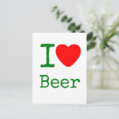 Ich liebe Bier Postkarte (Stehend Vorderseite)
