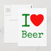 Ich liebe Bier Postkarte (Vorne/Hinten)