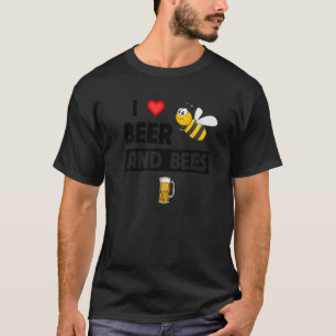 Ich liebe Bier und Bienen Trinkbecher Ale Imker H T-Shirt