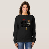Ich Liebe Bier und mein Beagle Mama Vater Jagd Hun Sweatshirt (Vorne ganz)