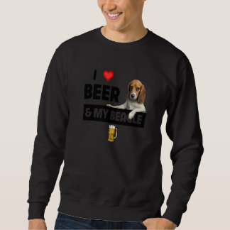 Ich Liebe Bier und mein Beagle Mama Vater Jagd Hun Sweatshirt