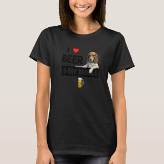 Ich Liebe Bier und mein Beagle Mama Vater Jagd Hun T-Shirt