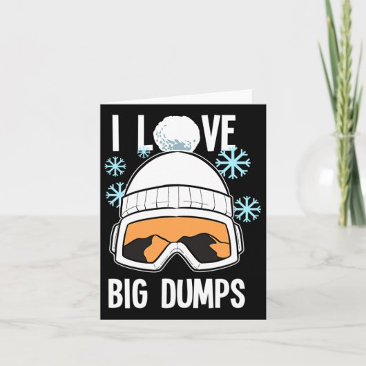 Ich Liebe Big Dumps Snowboarder Snowboarder Freest Karte (Vorderseite)