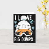 Ich Liebe Big Dumps Snowboarder Snowboarder Freest Karte (Gelbe Blume)