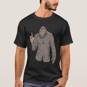 Ich liebe Big Foot ASL-Handgeste Gehörloser Hörver T-Shirt