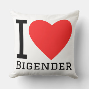 Ich liebe Bigender Kissen