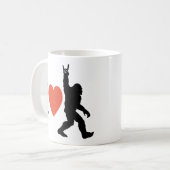 Ich liebe Bigfoot Rock On Kaffeetasse (Vorderseite Links)