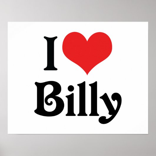 Ich liebe Billy Poster (Vorne)