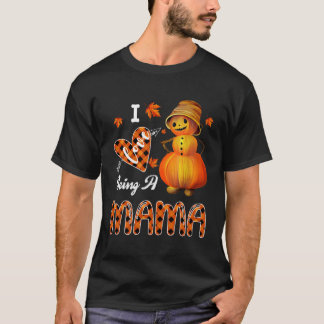 Ich Liebe bin ein Mama Pumpkin Snowman Halloween f T-Shirt