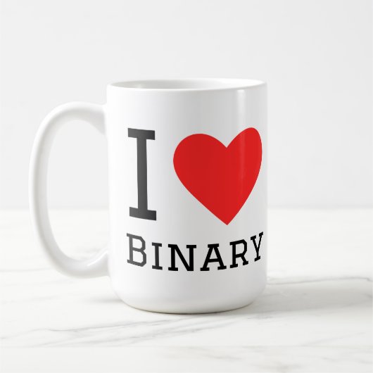 Ich liebe Binärsystem Kaffeetasse (Links)