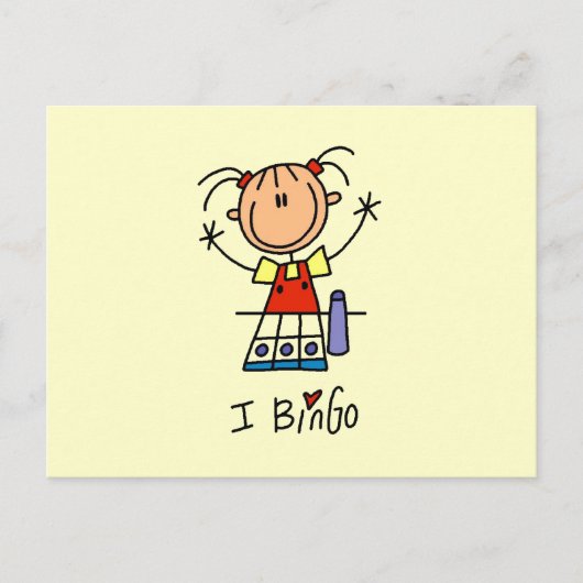 Ich liebe Bingo Postkarte (Vorderseite)