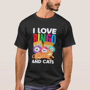 Ich liebe Bingo und Katzen entspannende lustige Vi T-Shirt