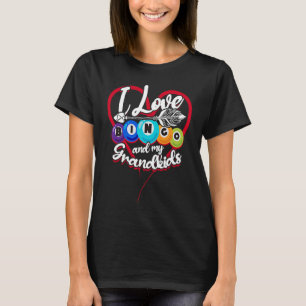 Ich liebe Bingo und mein Enkelkindern Kartenspiel T-Shirt