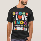 Ich Liebe Bingo und meine Großkinder Funny Lucky T-Shirt (Vorderseite)