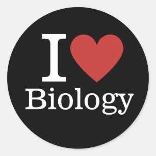 Ich ❤️ Liebe Biologie für Uni Fakultät/Student Runder Aufkleber