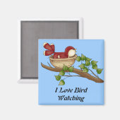 Ich liebe Bird Watching Magnet (Vorderseite/Rückseite)