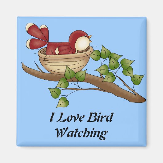 Ich liebe Bird Watching Magnet (Vorne)