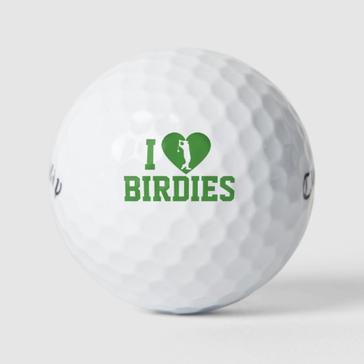 Ich liebe Birdies Golfbälle | Personalisierte Call (Vorderseite)