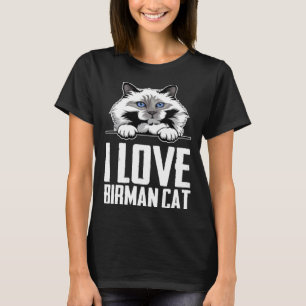 Ich liebe Birma-Katze T-Shirt