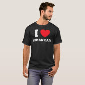 Ich liebe Birma-Katzen T-Shirt (Vorne ganz)