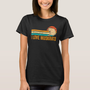 Ich liebe Bisamratten Retro T-Shirt