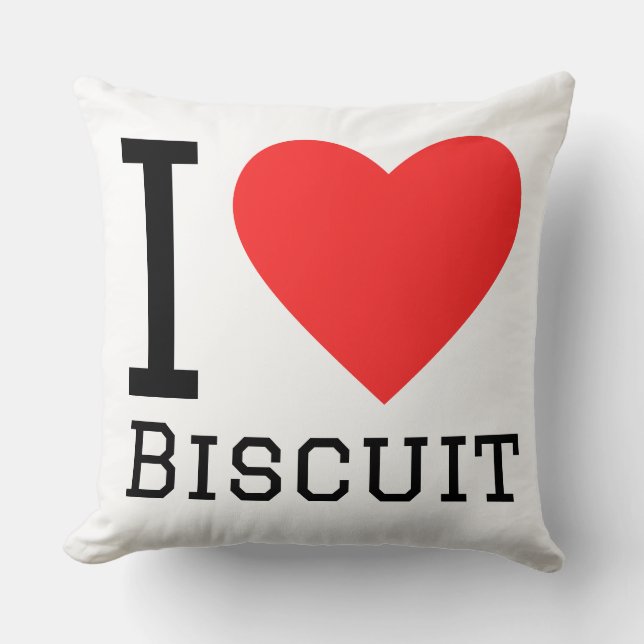 Ich liebe Biscuit Kissen (Vorderseite)