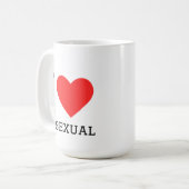 Ich liebe bisexuell kaffeetasse (Vorderseite Links)