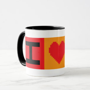 Ich liebe Bitcoin BTC 8-Bit Block Tasse