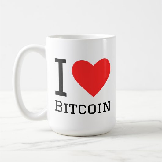 Ich liebe Bitcoin Kaffeetasse (Links)