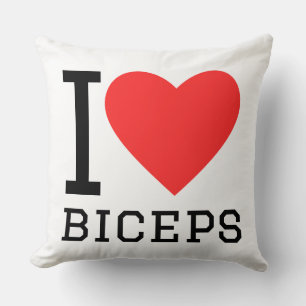 Ich liebe Bizeps Kissen