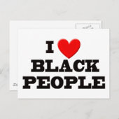 Ich Liebe Black People Postkarte (Vorne/Hinten)
