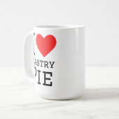 Ich liebe Blätterteigkuchen Kaffeetasse (Vorderseite Links)