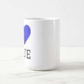Ich liebe Blau Kaffeetasse (Mittel)