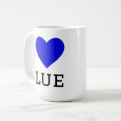 Ich liebe Blau Kaffeetasse (Vorderseite Links)