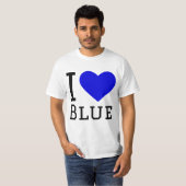 Ich Liebe blau T-Shirt (Vorne ganz)
