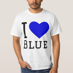 Ich Liebe blau T-Shirt