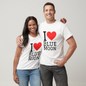 Ich Liebe blauer Mond T-Shirt (Unisex)