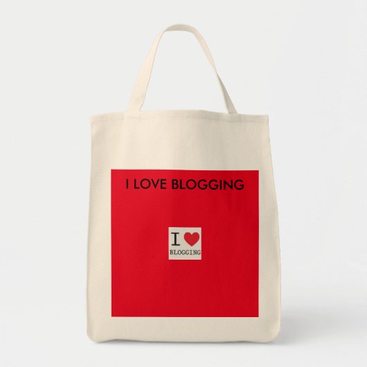 ICH LIEBE BLOGGING Einkaufstasche (Vorne)