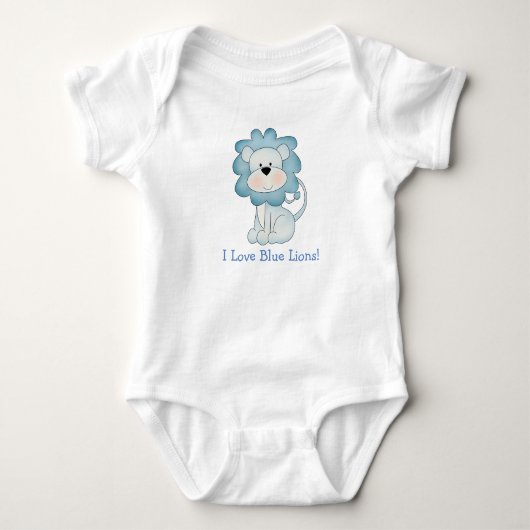 Ich Liebe Blue Lions! Baby Strampler (Vorderseite)