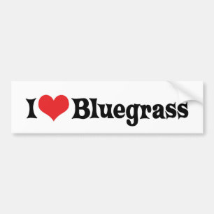 Ich liebe Bluegrass-Aufkleber Autoaufkleber