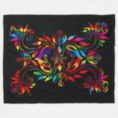 Ich liebe Blumen Fleecedecke (Vorderseite (Horizontal))
