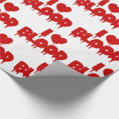 ICH LIEBE BLUT GESCHENKPAPIER (Ecke)