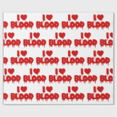 ICH LIEBE BLUT GESCHENKPAPIER (Flach)
