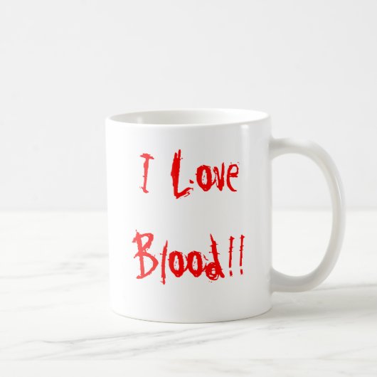 "Ich Liebe-Blut!!" Tasse (Rechts)