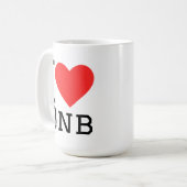 Ich liebe bnb kaffeetasse (Vorderseite Links)