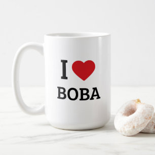 Ich liebe Boba - Minimalistisches Geschenk für Bub Kaffeetasse