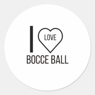 ICH LIEBE BOCCE BALL RUNDER AUFKLEBER