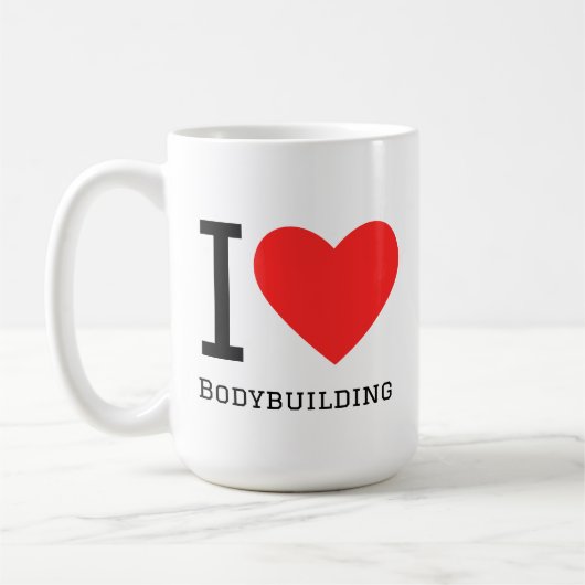 Ich liebe Bodybuilding Kaffeetasse (Links)