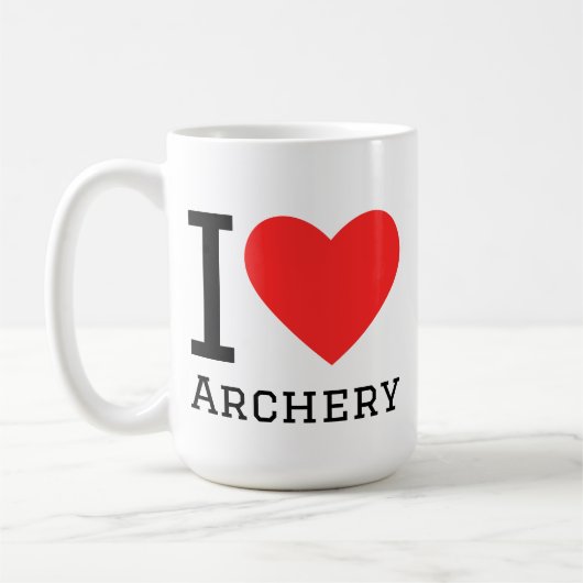 Ich liebe Bogenschießen Kaffeetasse (Links)